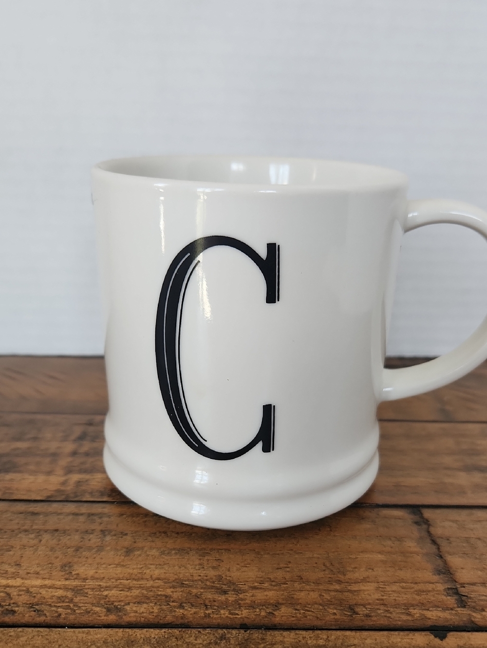Monogram 'C' Ceramic Coffee Mug - White